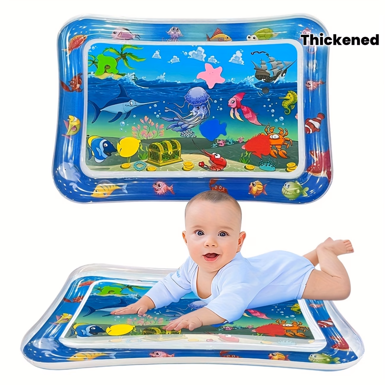 1pc Cartoon Water Play Mat, Crawling Training Tap Mat, Educational...
