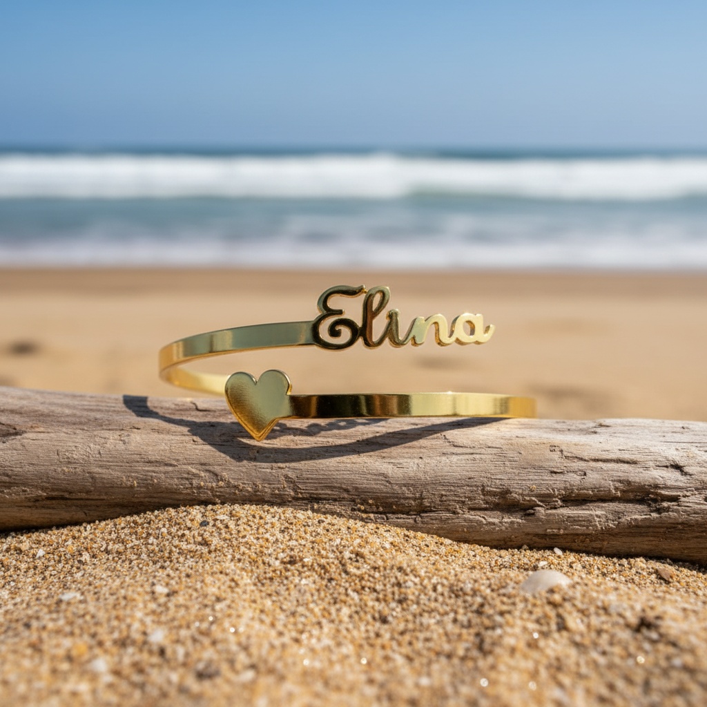 Personalized Name Love Heart Bracelet, Cute Butterfly Design