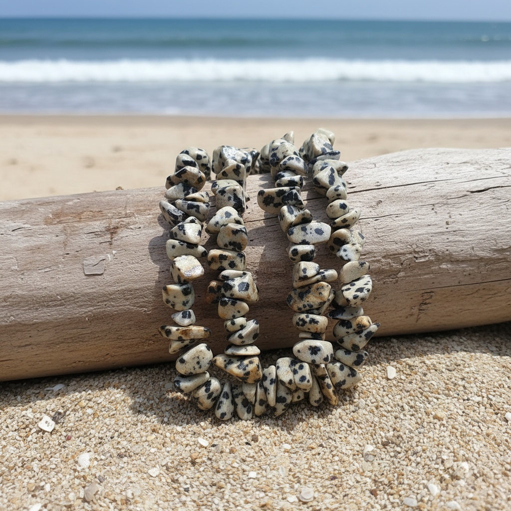 Natural Dalmatian Jasper Stone Beads for Jewelry Making