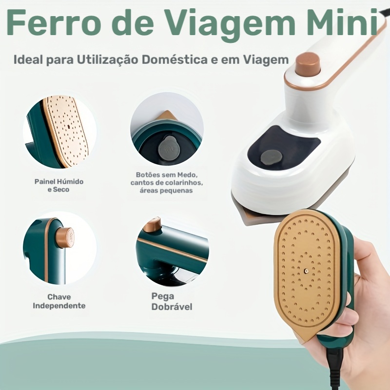 Ferro de Passar Portátil (Plug UE) - Mini Ferro, Dobrável 180° 2