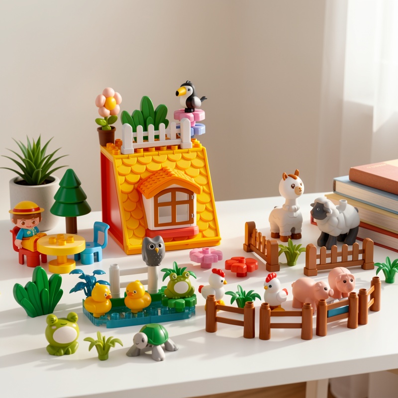65pcs Happy Farm Big Size Blocks Set