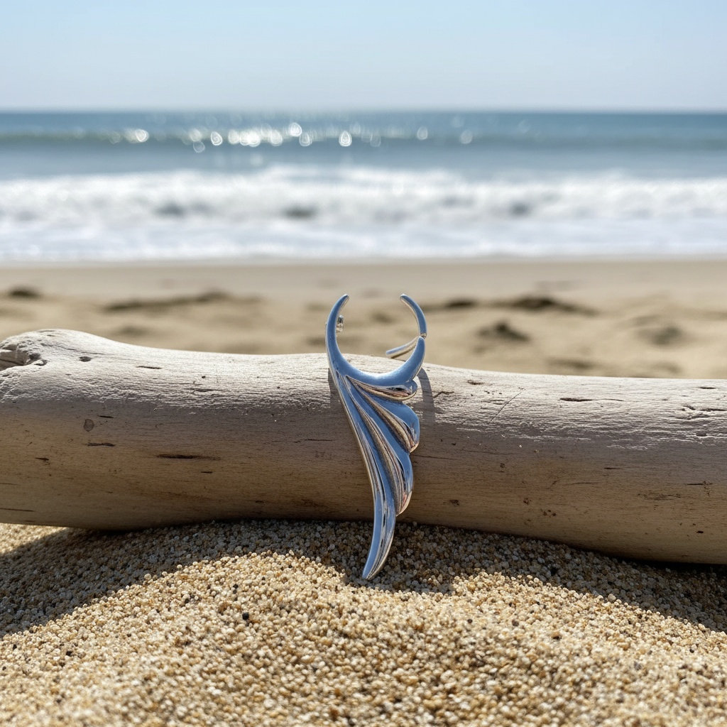 Women's Minimalist Silvery Wing Earrings — Light Style