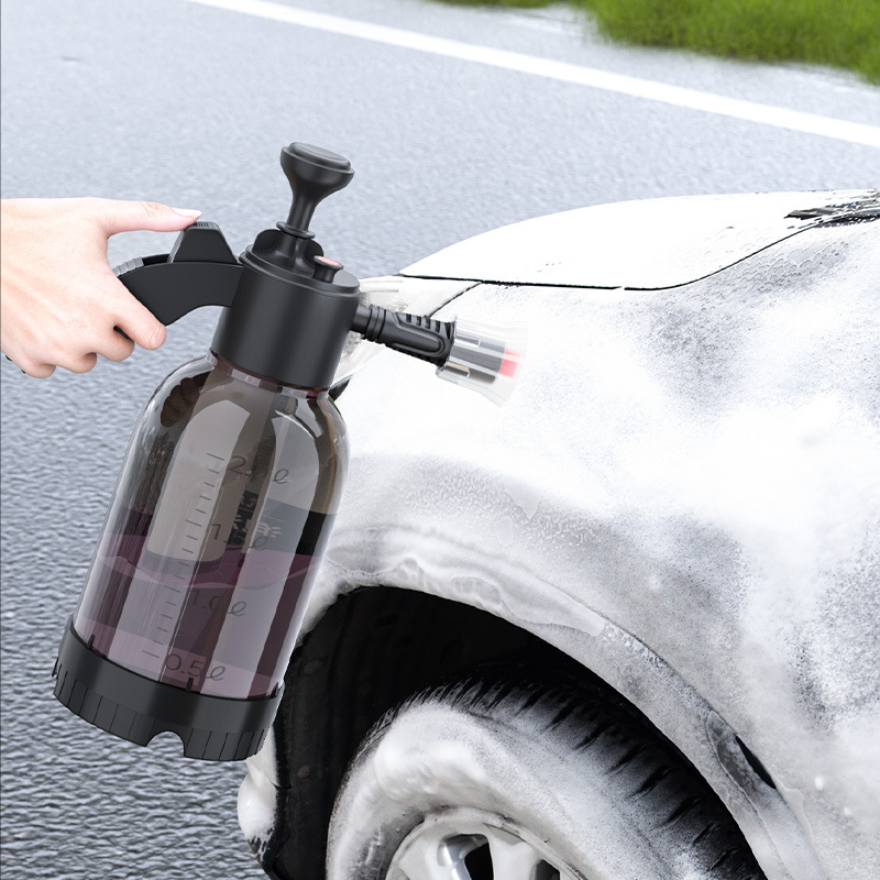 Comprar Pulverizador de espuma con bomba manual de 2L, con 2 tipos de  boquilla, cañón de espuma neumático manual, espuma para nieve, botella  pulverizadora para lavado de coches, ventana de coche