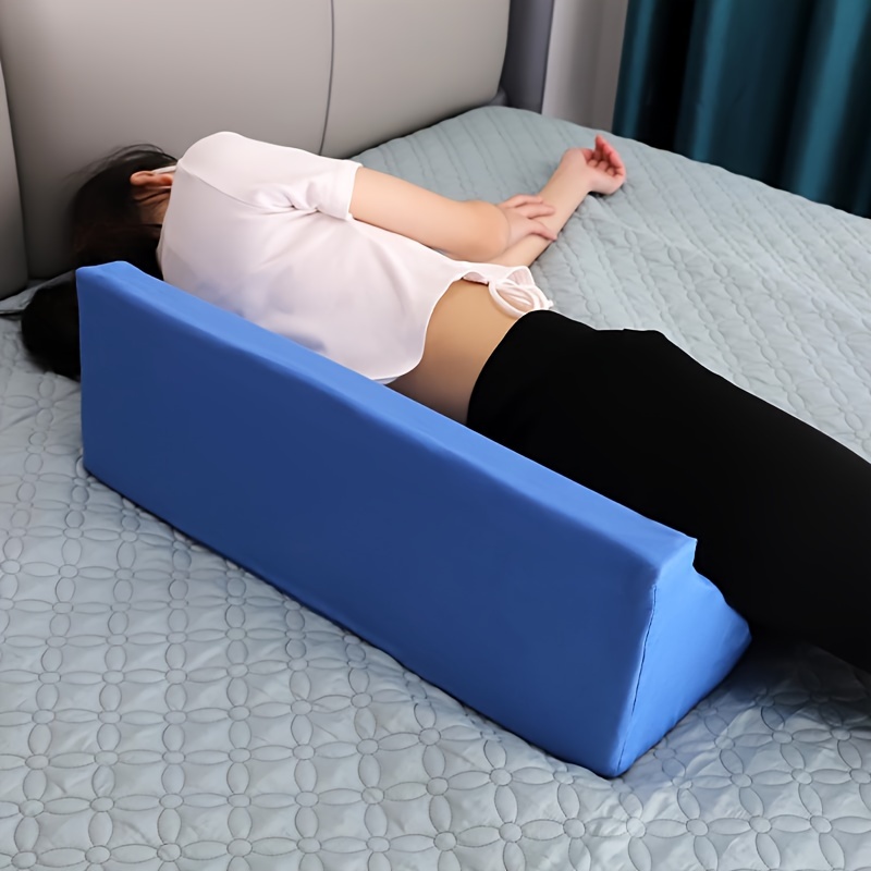 Almohada de apoyo lumbar Almohada lumbar ergonómica de espuma  viscoelástica, alivia el dolor de espalda, transpirable, desmontable y  lavable, almohada de espalda perfecta para sillas de oficina, asientos de  coche, camas (azul)