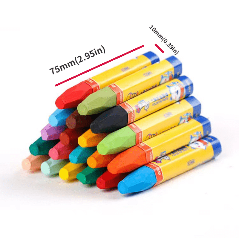 24 crayones de maní para estudiantes crayones de colores - Temu Chile