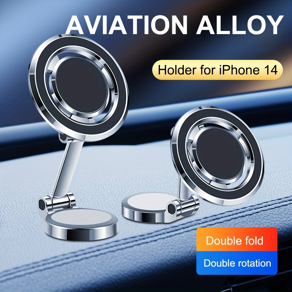 NEW Foldable Magnetic Phone Holder Double Rotation Alloy Metal