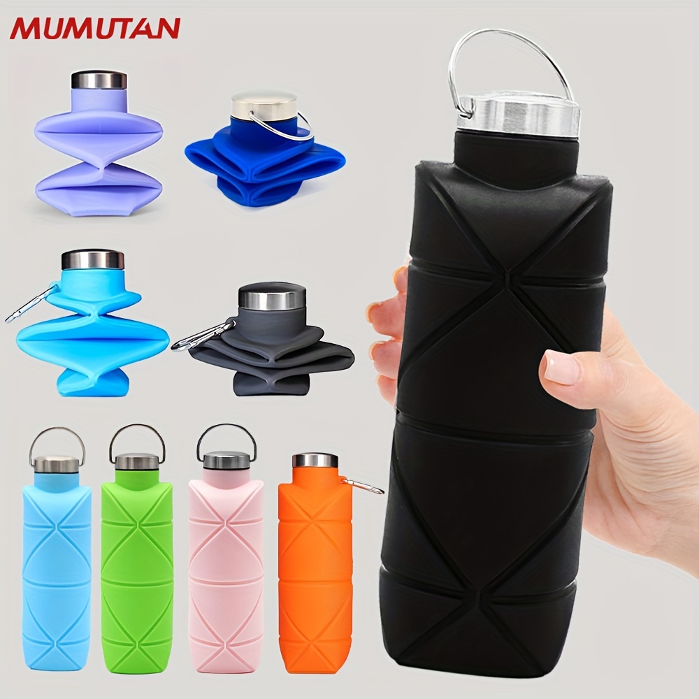 Foldable Grenade Water Bottle Food Grade Silicone Cycling Hiking Water  Bottle with Hook Carabiner Drinkware - AliExpress