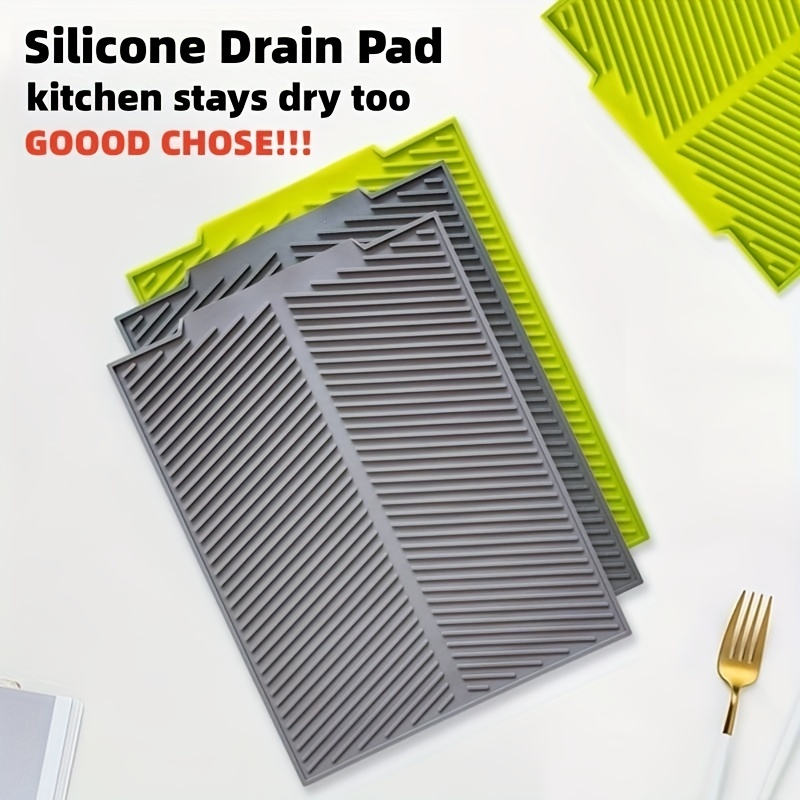 Premium Silicone Drain Mat - Heat Resistant, Durable, And Water Filter Pad  For Kitchen Accessories And Tableware Coasters - Temu