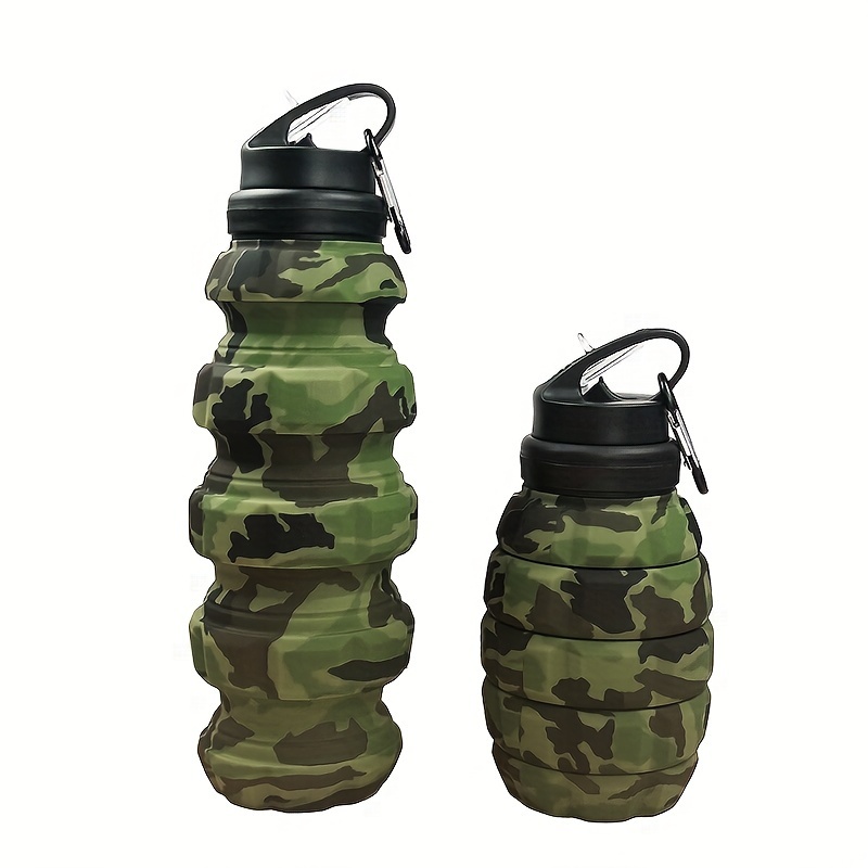550ML Grenade Water Bottle Silicone Folding Outdoor Travel Adult