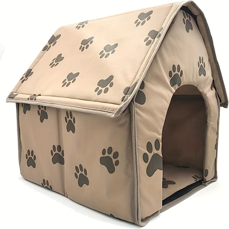  Jiupety Dog House Cozy, 2 in 1 Small Dog House, L Size for  Small Medium Dog, Comfy Cave Portable House for Dogs, Brown : Pet Supplies