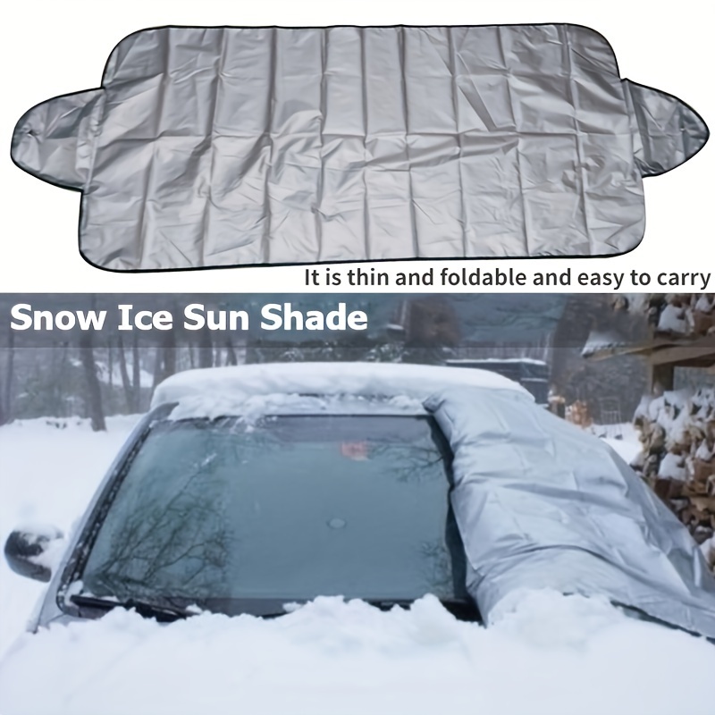 Riakrum Car Windshield Cover for Ice and Snow Oxford Fabric Waterproof  Windshield Frost Cover Auto Window Automotive Windshield Snow Covers with 4