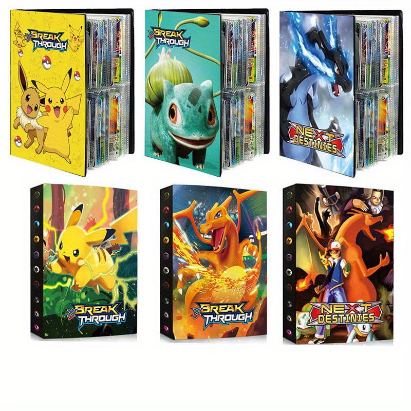 Classeur de boîtier pour carte Pokemon, cartes de jeu, peut contenir  jusqu'à 400 cartes avec 50 pages premium à 4 poches, sac de rangement hard  organizer carry Cover (jaune)