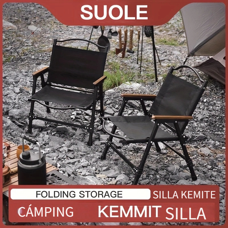 1pc Silla Camping Plegable Portátil Sillas Bajas Playa - Temu