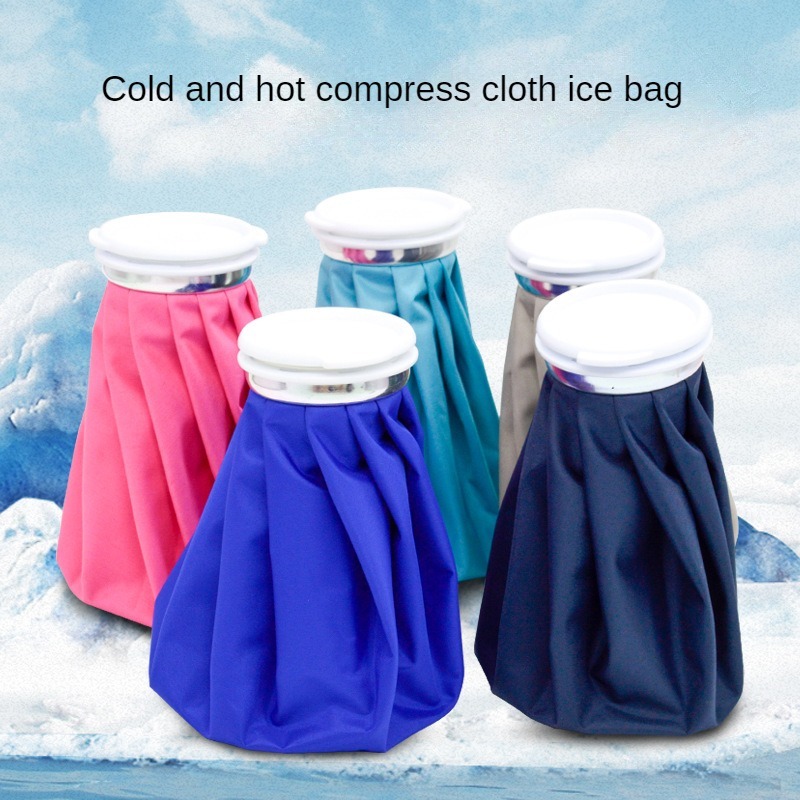 Bolsa de hielo reutilizable para lesiones, bolsa de agua caliente para  terapia caliente y fría y alivio del dolor con cubierta, bolsa de hielo