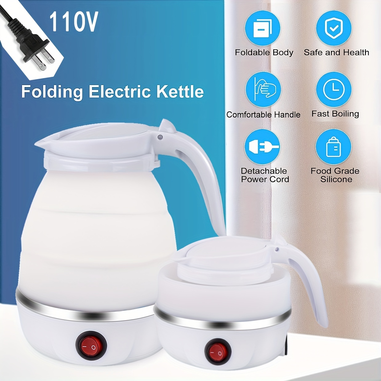 NEW 700ML Multifunctional Electric Kettle Heating Milk Cooking Pot Home  Travel Portable Kettle Hot Water Cup Stew Thermal