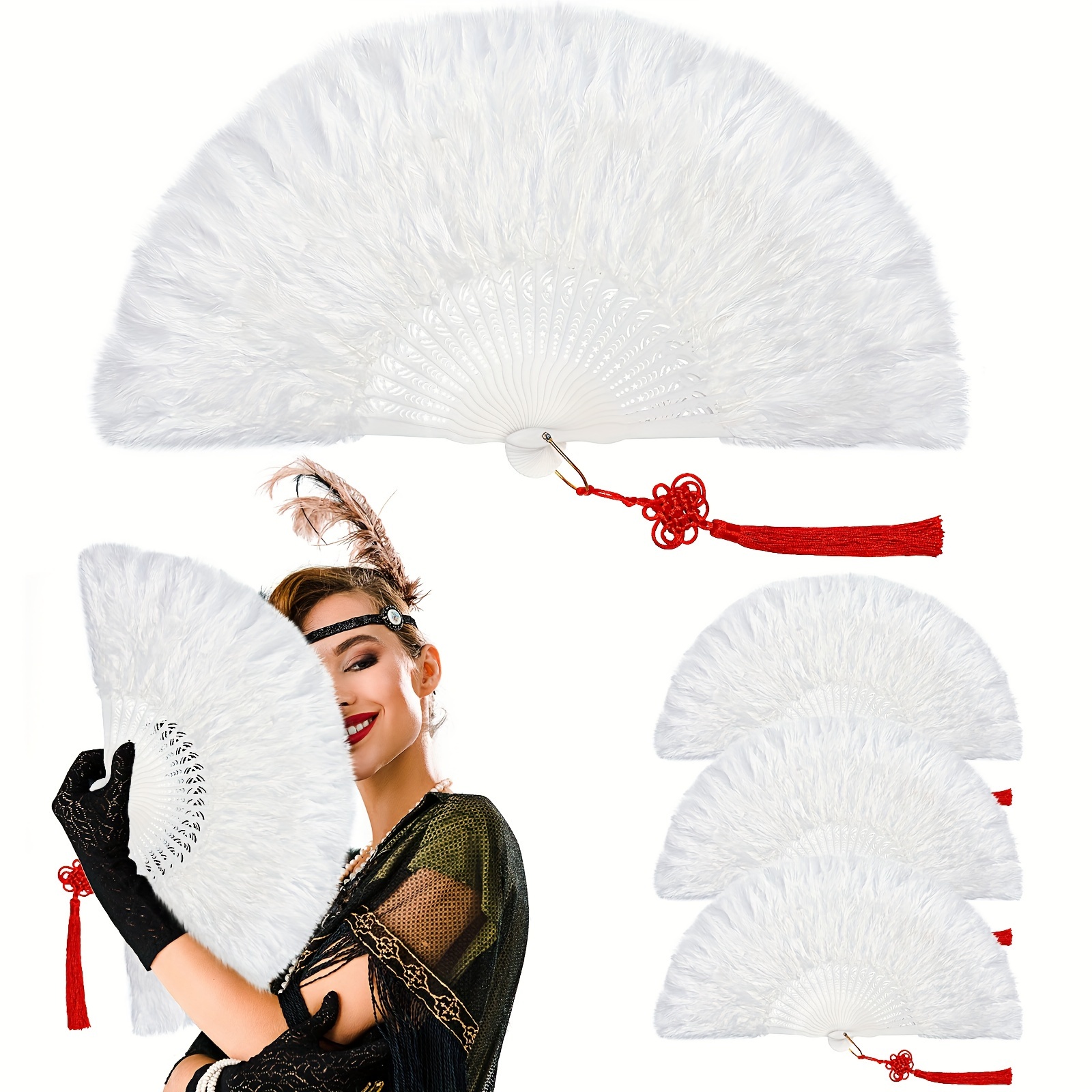 Cocoa Style Butterfly Feather Fan For Stage Performance - Temu