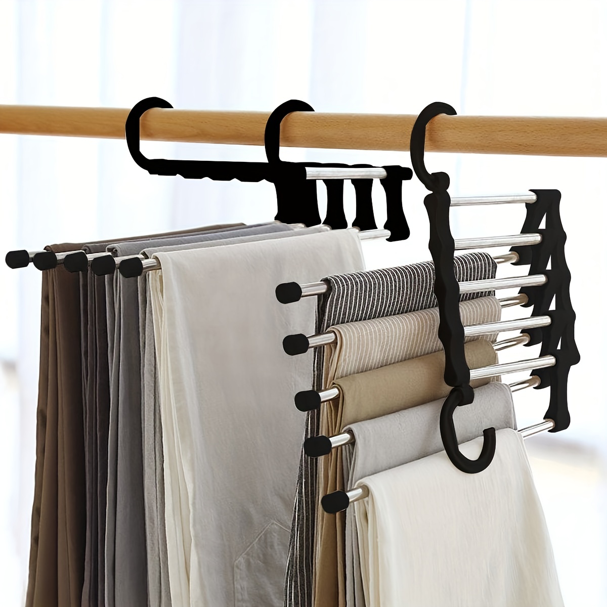 Curved Shape Hanger Metal Yoga Pants Hangers Organizer For - Temu