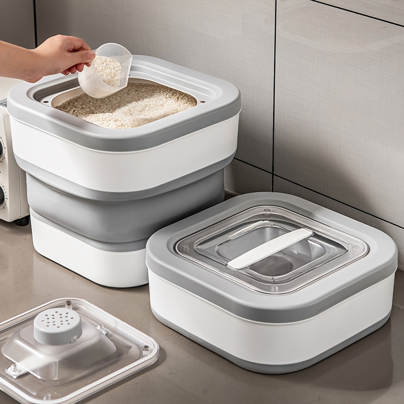 4pcs Large Capacity Storage Box, 4.4L/148oz Clasp Detachable Design,  Thicken Airtight Food Storage Containers With Lids, BPA Free, Waterproof,  Pantry