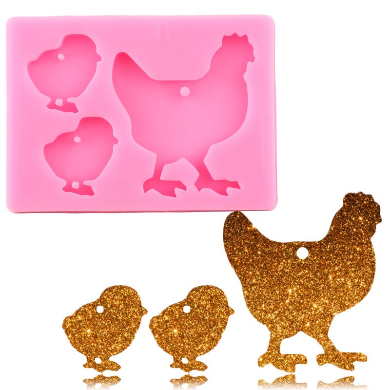 3D Chicken Candle Mold Silicone Diy Craft Antique Candle Molds for
