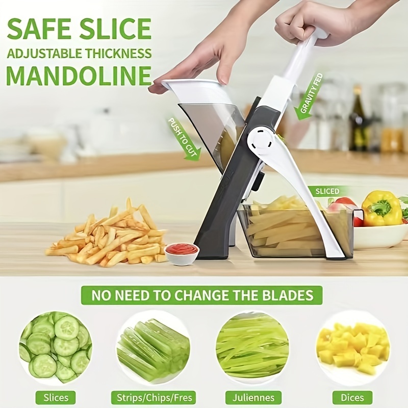 Mindore Adjustable Thickness Mandoline Slicer Kitchen Stainless