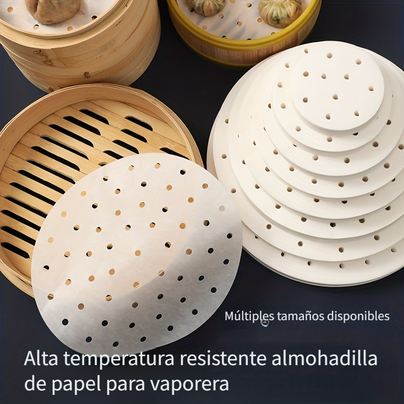 Freidora de aire de papel desechable, accesorios para freidora de 50/100  piezas, revestimiento Cuadrado y Redondo a prueba de aceite, alfombrilla  antiadherente para horno de cocina y horneado