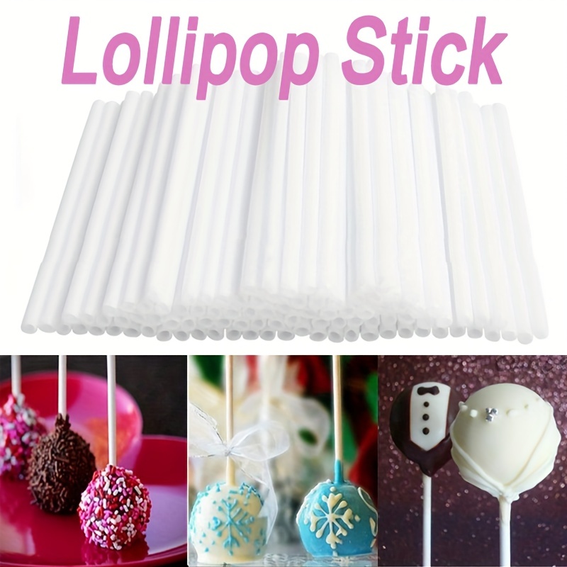 600Pcs Lollipop Stick - Cake Pop Sticks and Wrappers Kit Cake Pops Making  Tools for Candy Chocolate Cookie Wrapping Include 200Pcs Cake Pop Sticks