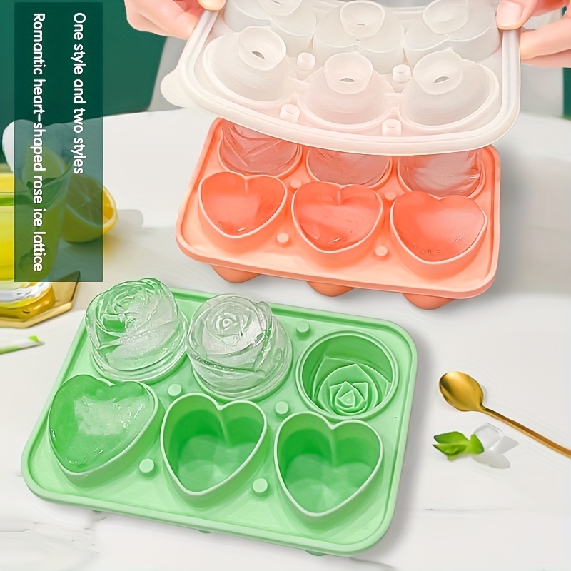 Heart Ice Cube Tray, Silicone Heart Shaped Ice Cube Molds, Candy Chocolate Mold  Ice Cube Maker Trays for Freezerrandom Color 