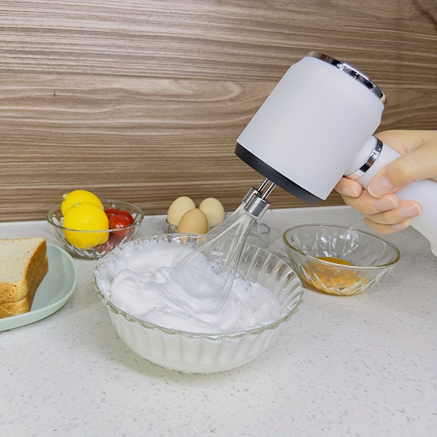 Mini batidor eléctrico, espumador de leche, máquina de espuma de mano,  batidor de huevos con batidor de alambre y batidor de resorte para mezclar