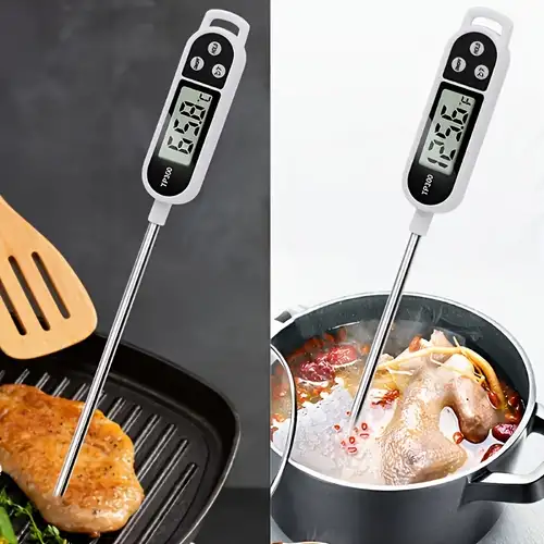 Food Thermometer,Digital Water Thermometer for Liquid, Candle, Instants  Read with Waterproof for Food, Meat, Milk, Long Probe,Digital Meat  Thermometer