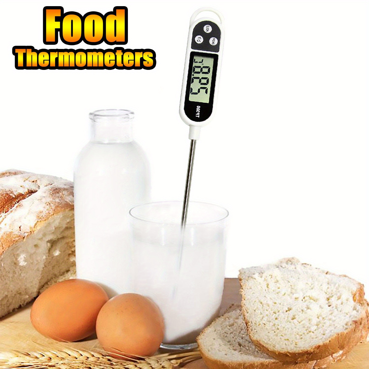 MOES Food Thermometer,Bluetooth Smart BBQ Thermometer,Food Grade