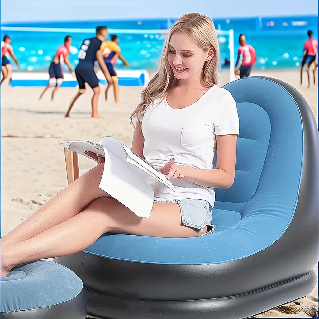 Camping Inflatable Folding Chair Picnic Beach Leisure Cushion