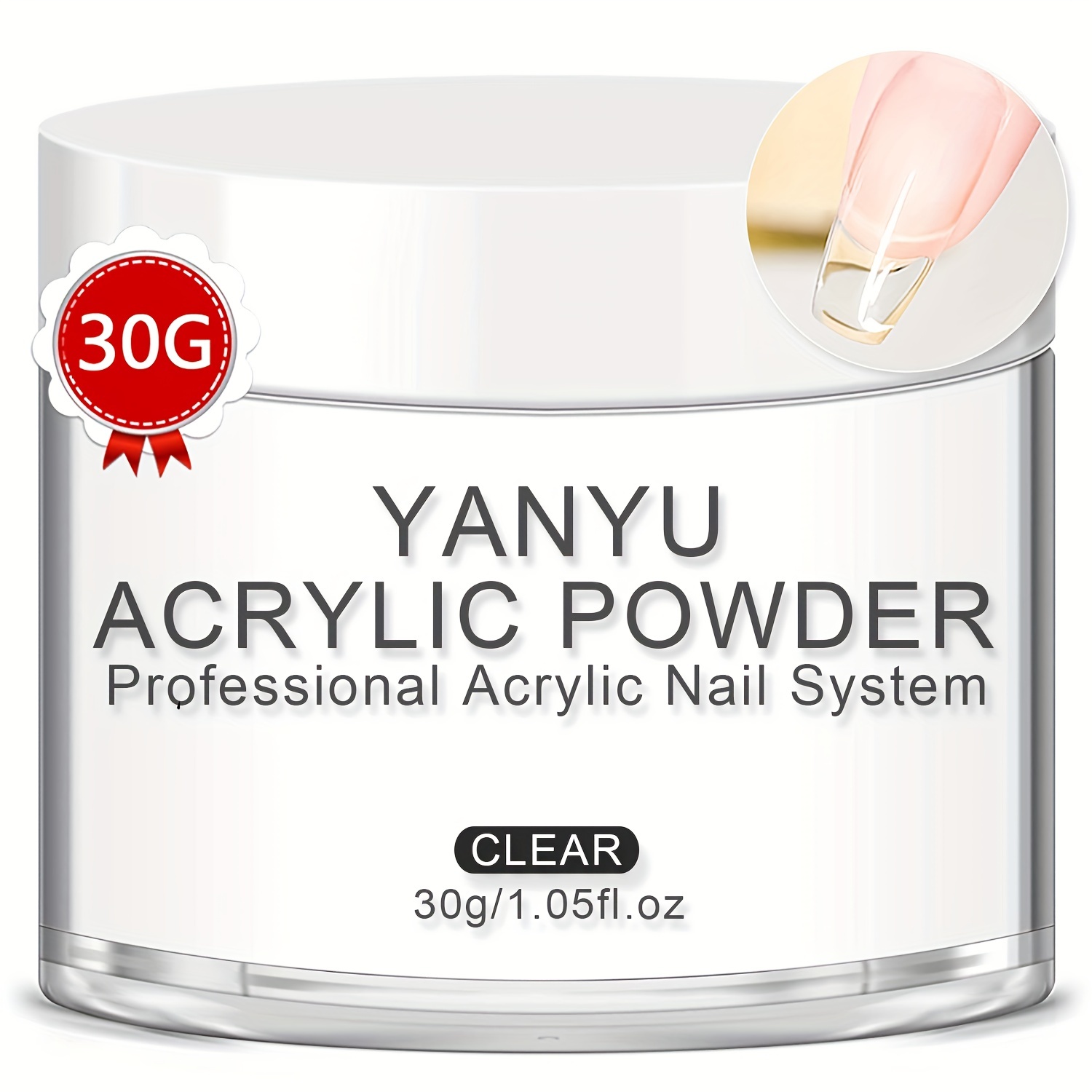 Saviland Peony Acrylic Powder - 30g Professional Acrylic Nail Powder for  Acrylic Nails Extension, 3D Nail Art Polymer Powder, No Need Nail Lamp