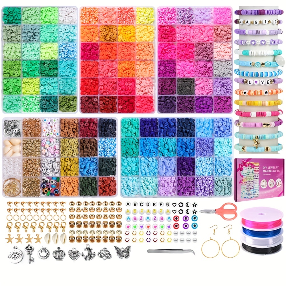 Boho Clay Beads Bracelet Kit Friendship Bracelet Making for WomenGolden  Beads Pink White Clay Beads Kit for DIY Jewelry Making - AliExpress