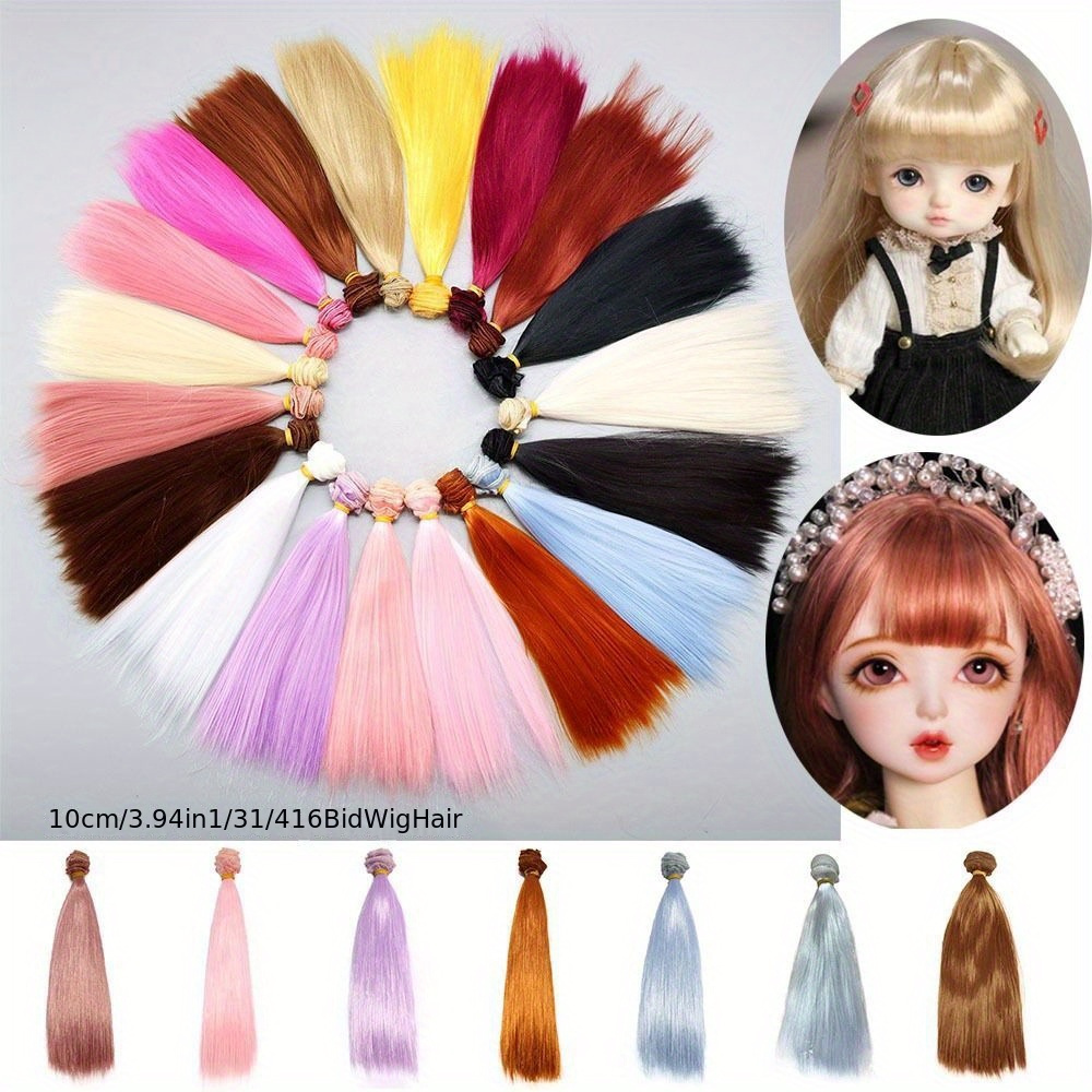 6pcs Heat Resistant Doll Hair Wig Handcraft DIY Doll Wigs for Doll Making 