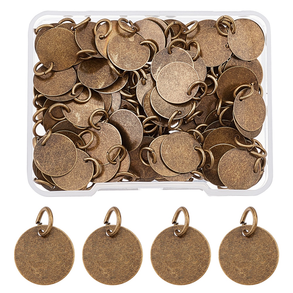 Stamping Blanks Round 18k Gold Plated Disc Tag Brass - Temu