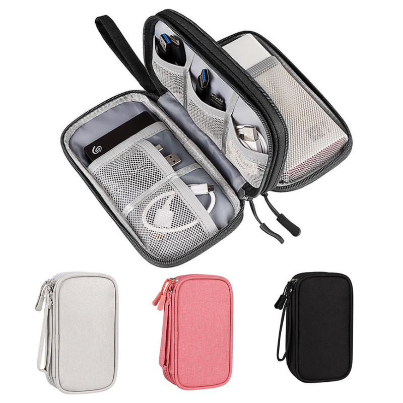 Sac organisateur de voyage Pochette, mini sac de rangement d'accessoires  électroniques pour banque d'alimentation, téléphone, câbles USB et autres  kits de téléphone