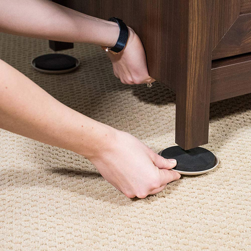 48 PC Heavy Duty Furniture Movers Sliders Glides 3.5 Hardwood Carpet Floor Pads
