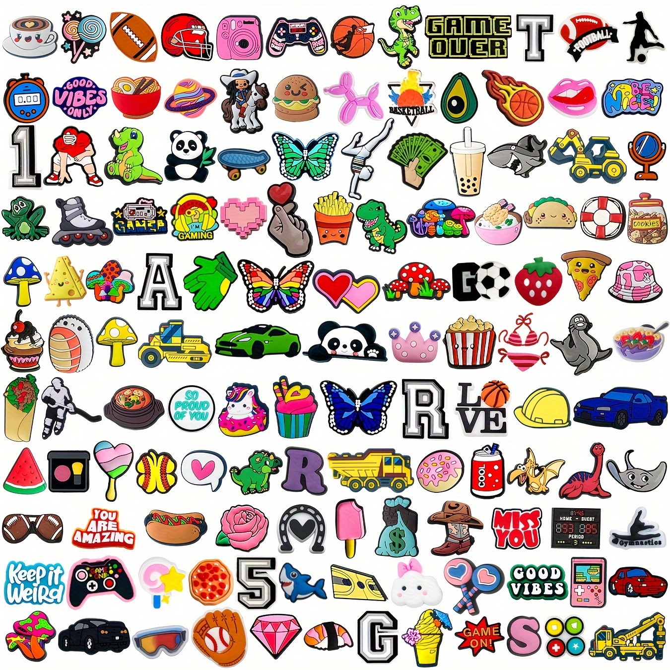  26 40Pcs Summer Shoe Charms for Clog Sandals Bracelets  Decoration,Beach Charms for Kids Teens Adults Girls Boys Men Women Party  Favor (26) : Clothing, Shoes & Jewelry