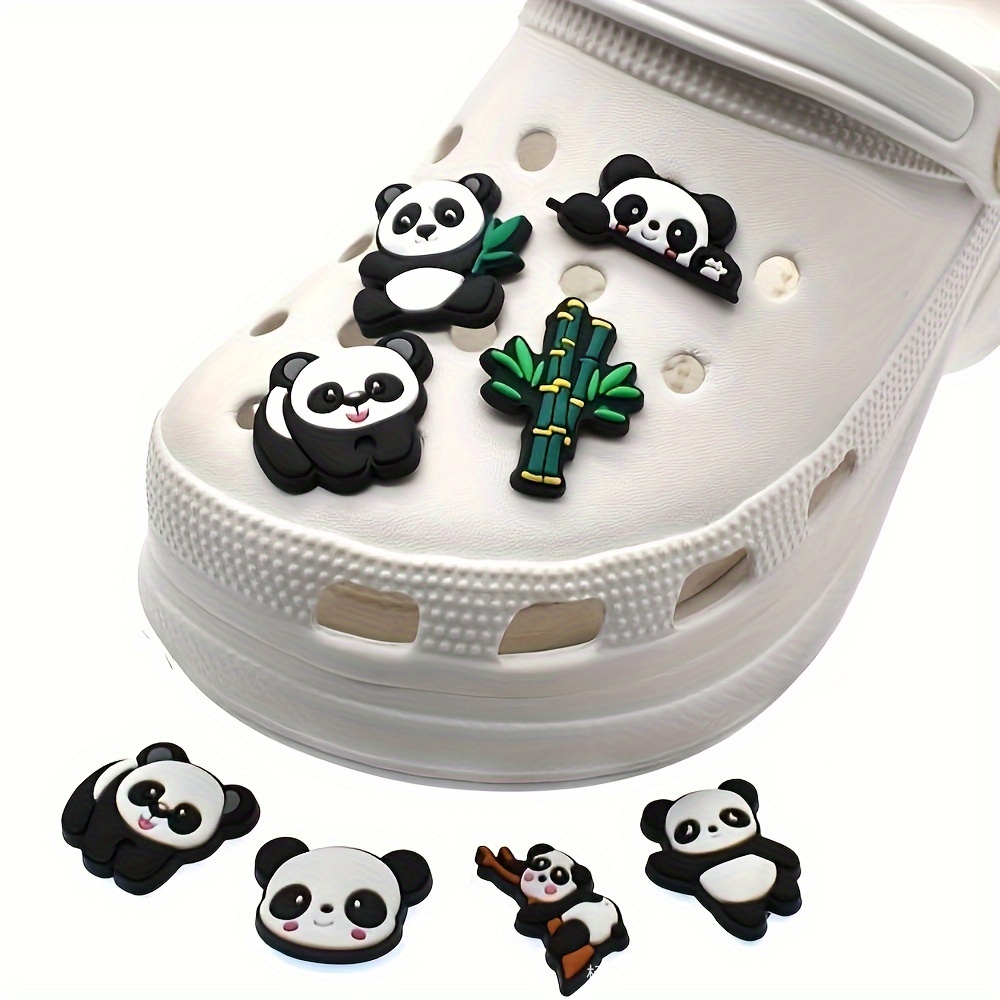 Creepy Goth For Charms Accessories Pvc Panda Animal - Temu