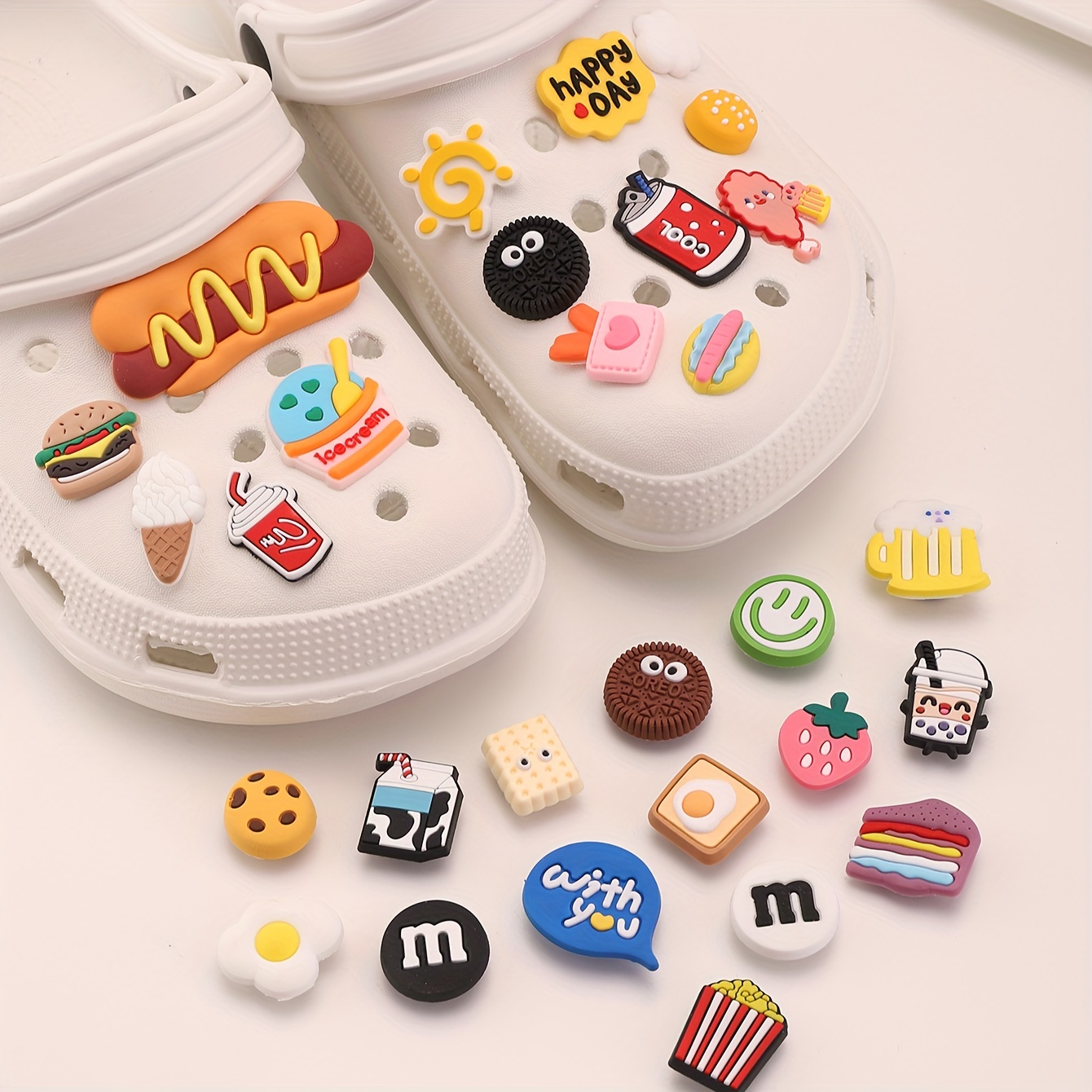 4/6/10/12pcs Sloth Series Kawaii Cartoon Shoes Charms for Clogs Sandals Decoration, Shoes DIY Accessories,Temu