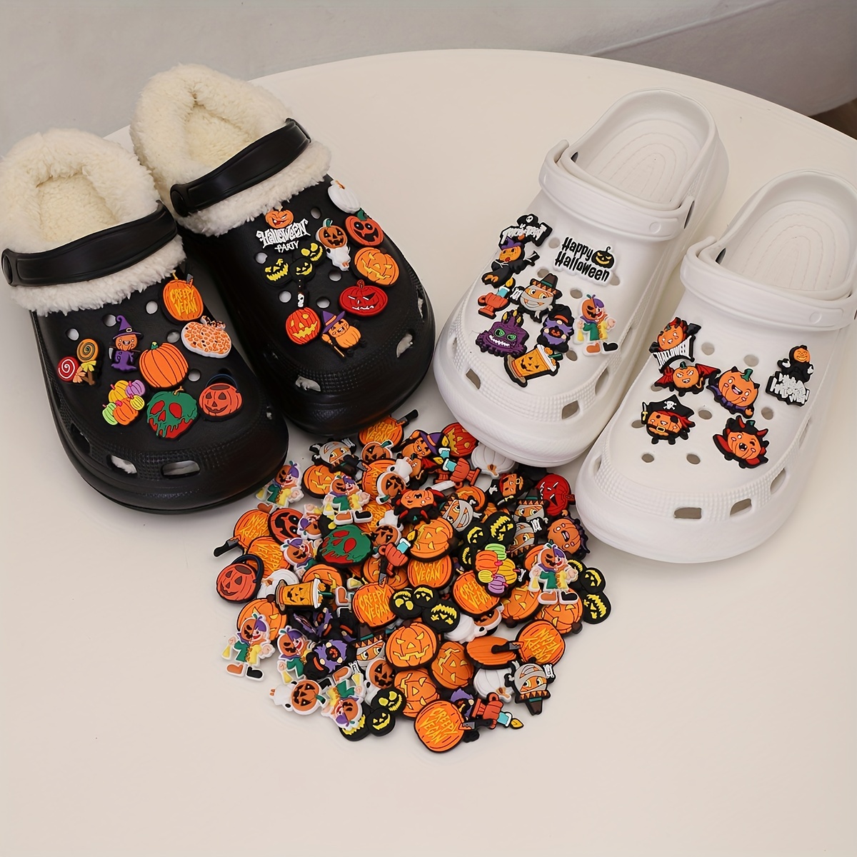 3D Jibbitz Croc Charms Set Shell Big Pearl Colorful Shoe 