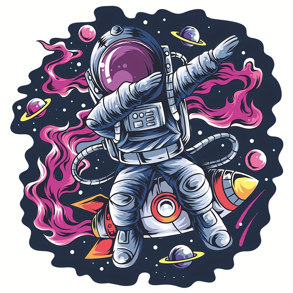 Cartoon Space Universe Astronaut Self adhesive Patches - Temu