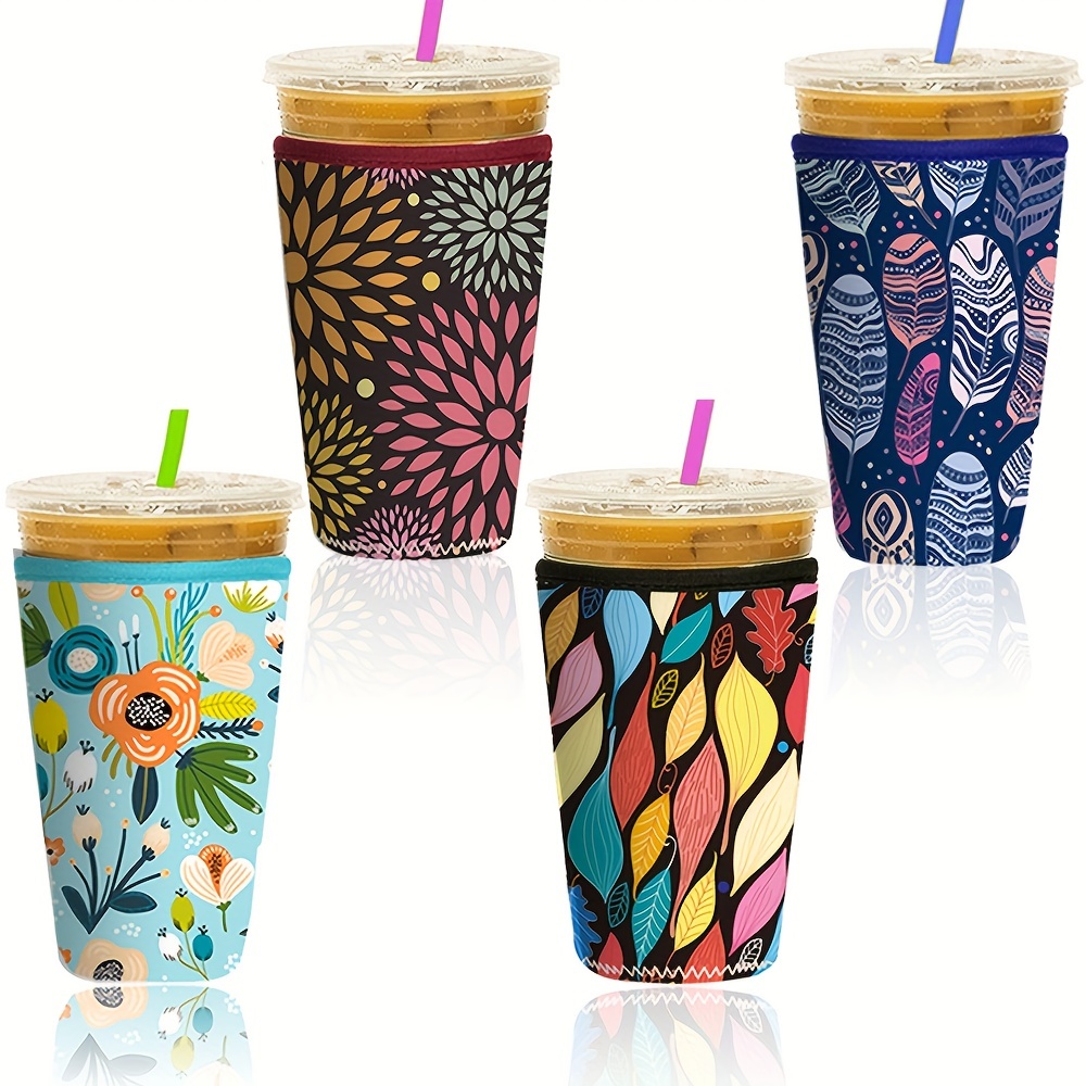 Reusable Iced Coffee Cup Insulator Sleeve, Suitable For Coffee Cups, For  Juice Milk Tea Milk And Any Cold Beverages, Cup Cover, Cup Protector, For  Home School Office Travel Outdoor Party, Household Supplies 