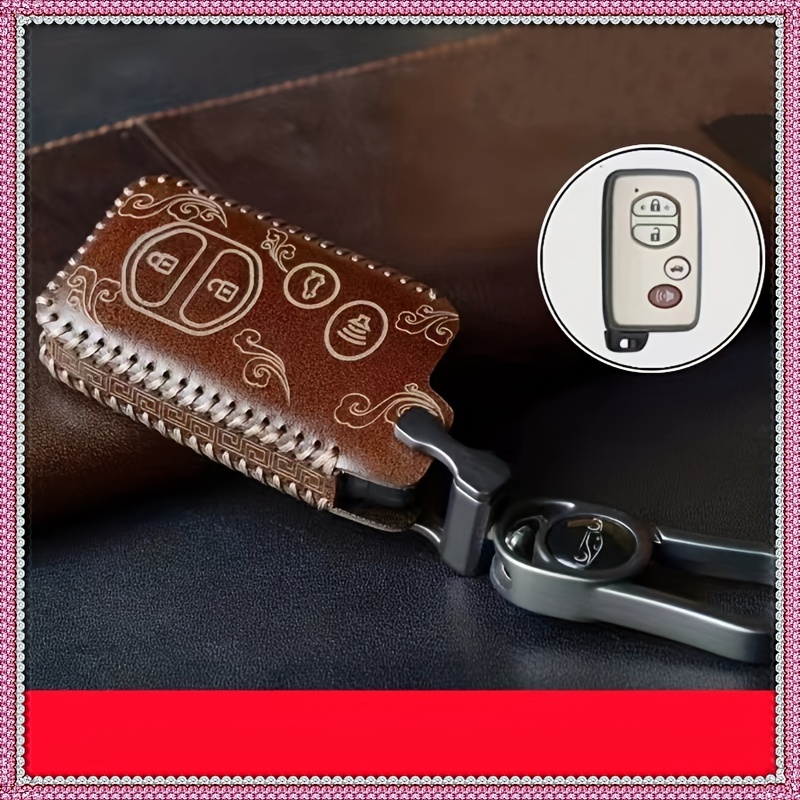 Leather Car Smart Key Case Fob Cover For Toyota Fortuner Hilux Prado  Highlander