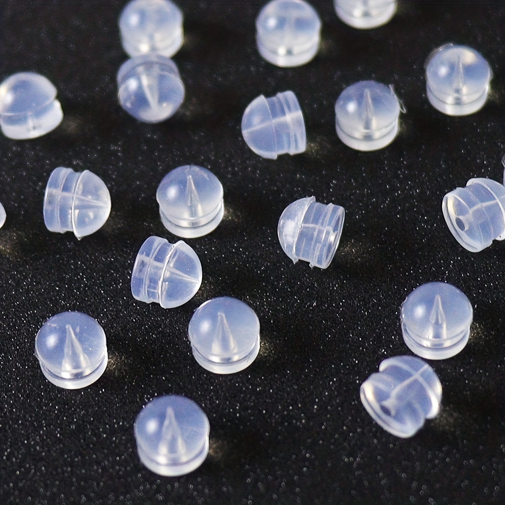 Silicone Earring Backs, 2000Pcs Soft Earring Stoppers, Clear Earring  Backing Replacement for Stud Post Fishhook Earrings, Hypoallergenic 
