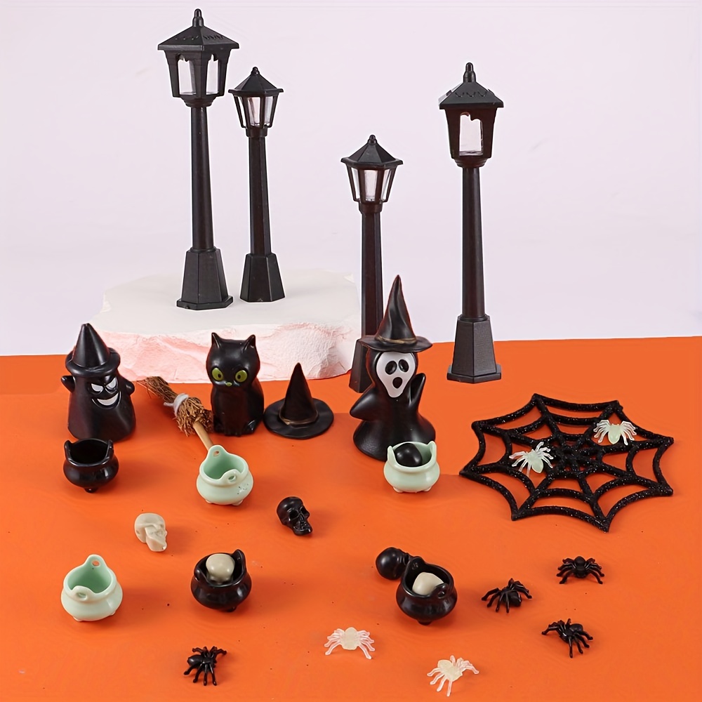Caldero de brujas, decoración de Halloween, mini caldero de cerámica,  portavelas, quemador de incienso, protección misteriosa, colecciones de