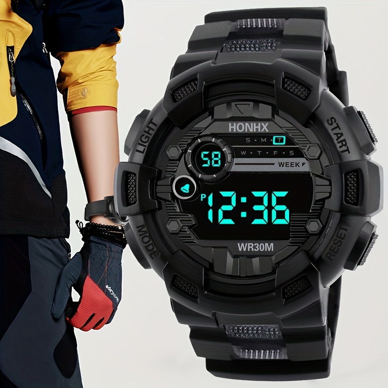 Nuovo orologio digitale a led orologio elettronico pulsante quadrato  silicone touch screen led orologi elettronici sport moda orologio da polso