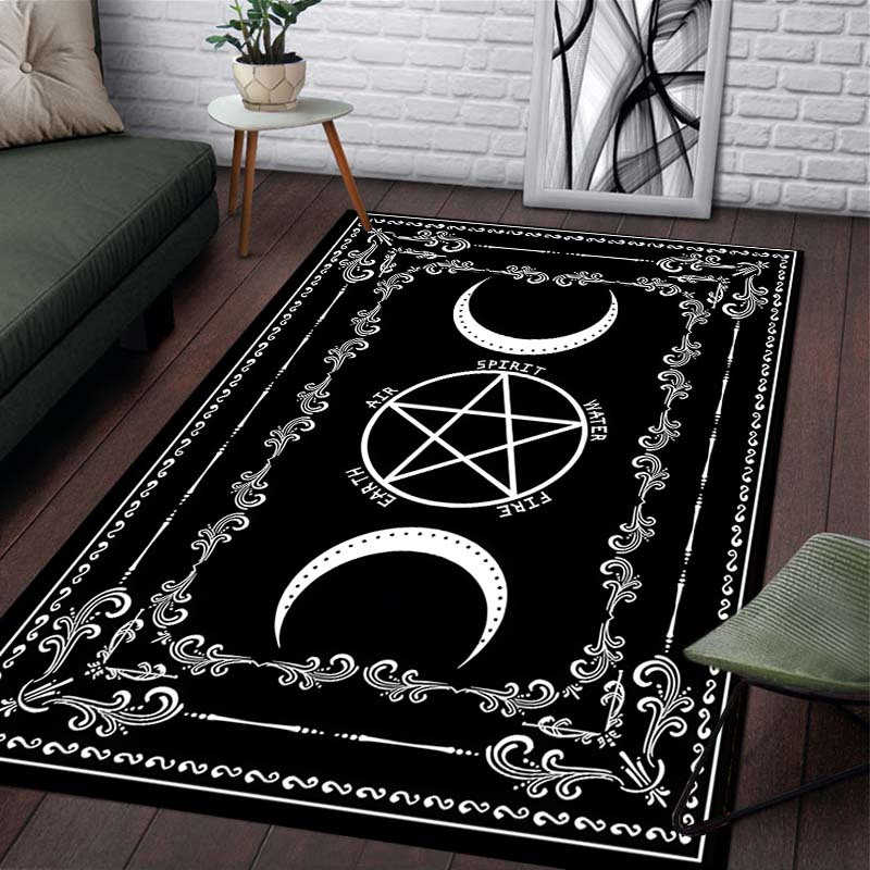 Moon Phase Kitchen Rug Set of 2, Goth Rug, Moon Rug, Black and White  Constellation Halloween Kitchen Mat Rugs, Carpet- Gothic Witchy Moon Phase Kitchen  Decor Decoration- 17x30 and 17x48 Inch 