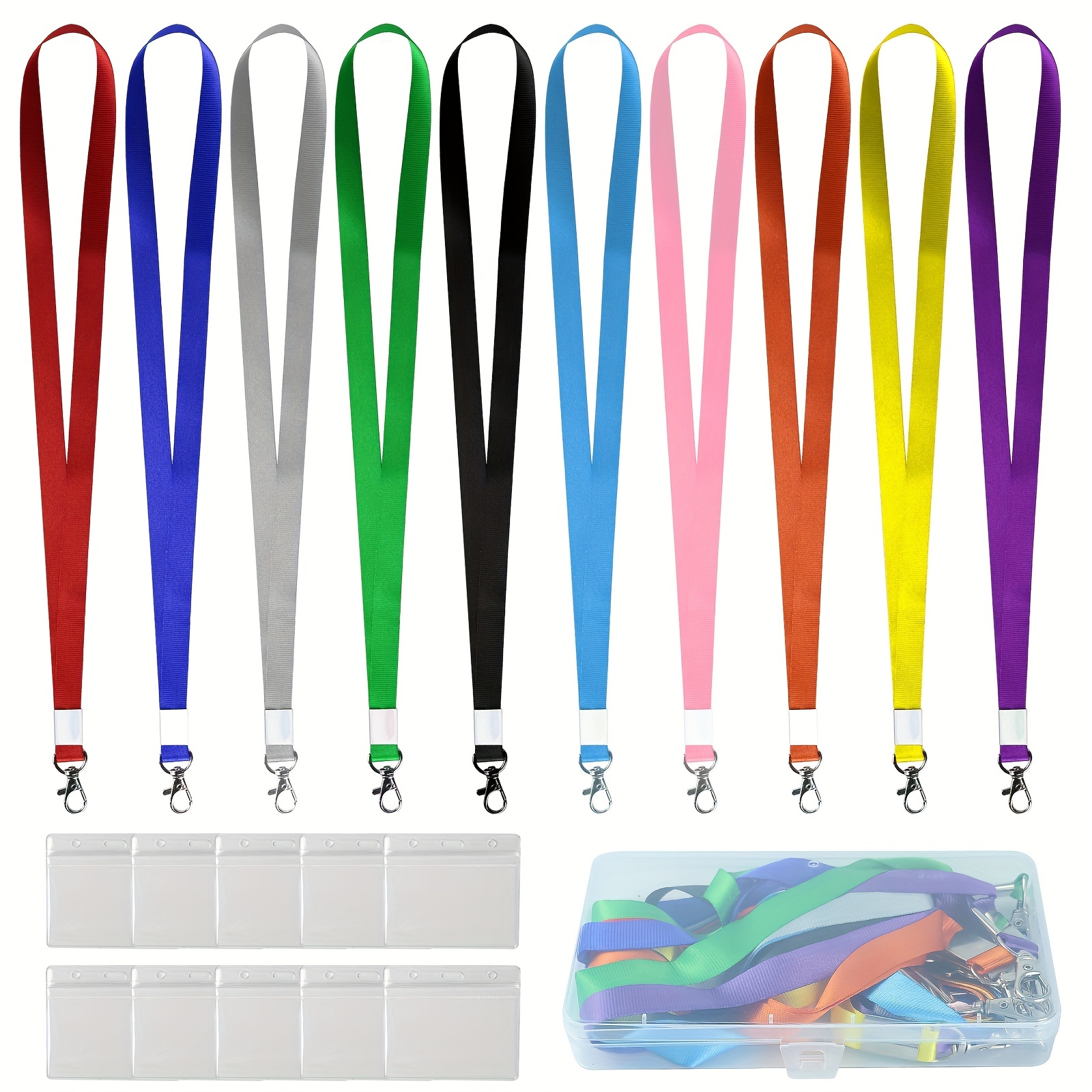 Wholesale 100Pcs 2 Colors Plastic Badge Strap Clip Carabiner