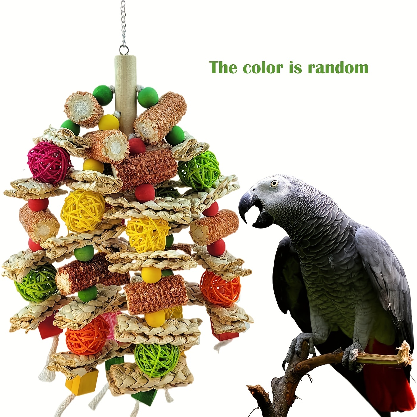 Funny Bird Perches Chew Toy Cotton Rope Parrot Toy Bite Resistant Bird  Training